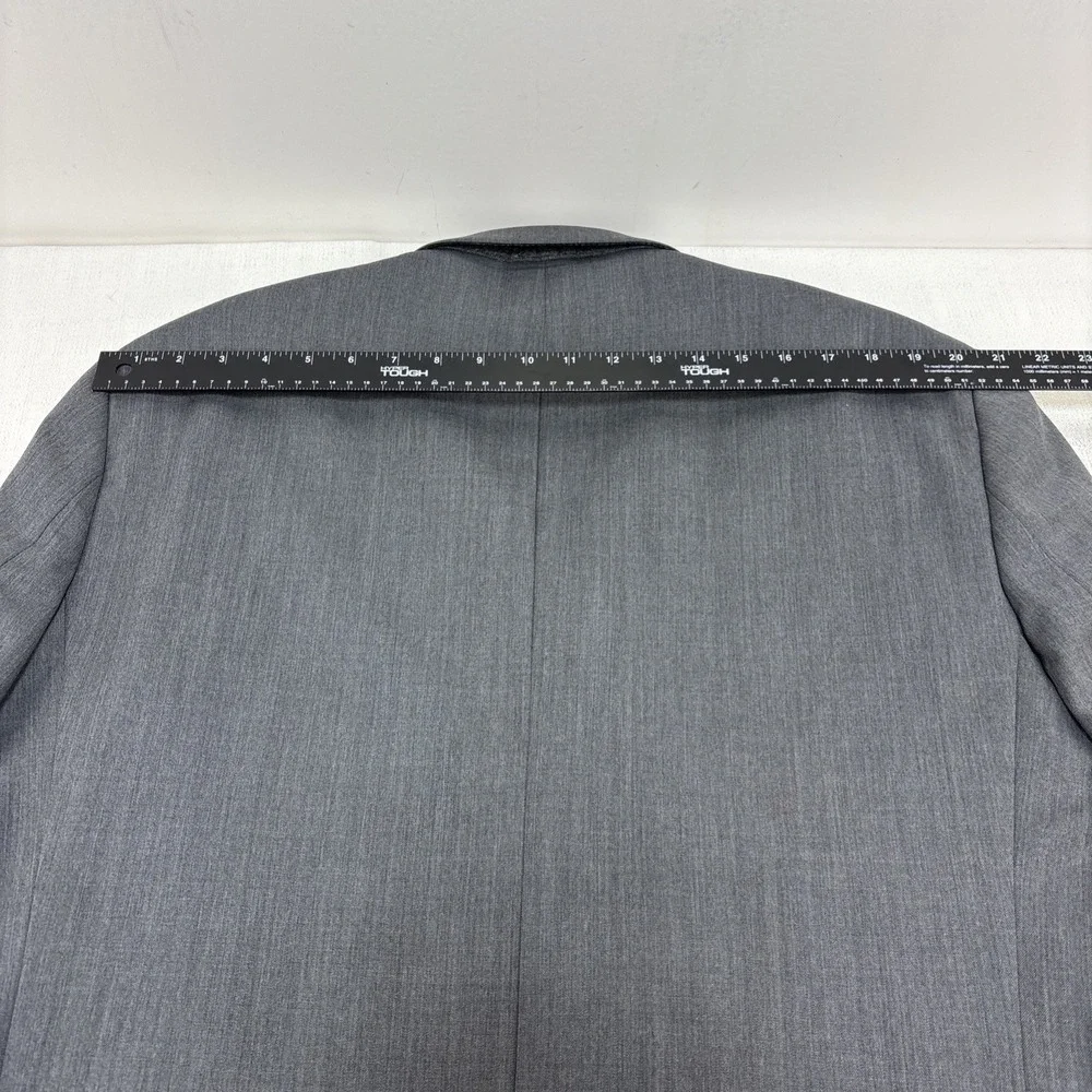 Pronto Uomo Platinum Mens Gray Blazer Suit Jacket Size 48R Wool Classic Business